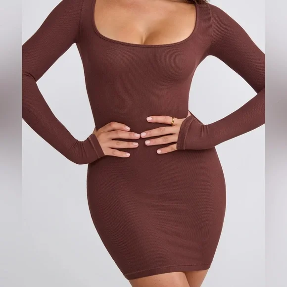 princess polly baby blue dress Yilda - Puff-Sleeve Square-Neck Double-Breasted Midi Bodycon Dress